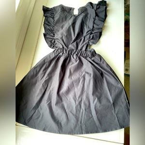 Girls ruffle trim black dress size 11-12Y